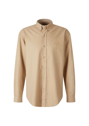 Balmain embroidered-logo button shirt - Neutrals