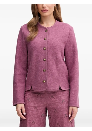 Hoss Intropia heart-embellished button-down jacket - Purple