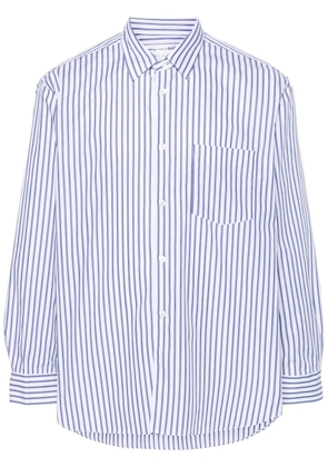 Comme Des Garçons Shirt striped cotton shirt - Blue