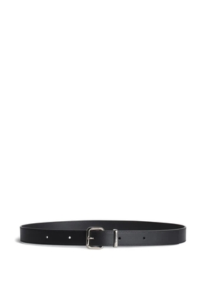 Maison Kitsuné silver-tone buckle leather belt - Black