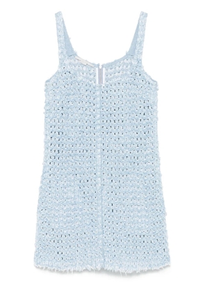 Stella McCartney bouclé denim mini dress - Blue
