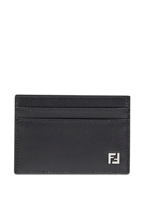 FENDI squared ff leather wallet - Black