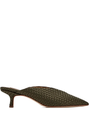 NAGHEDI Strada woven kitten-heel mules - Green