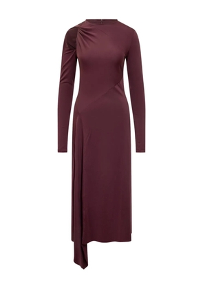 Victoria Beckham asymmetric draped midi dress - Red