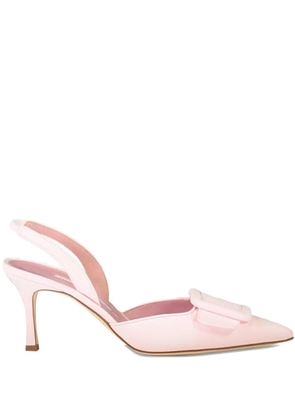 Manolo Blahnik Maysli buckle slingback pumps - Pink