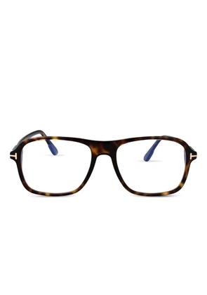 TOM FORD Eyewear rectangle-frame glasses - Brown