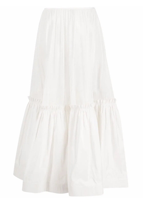 Tory Burch flared maxi skirt - White