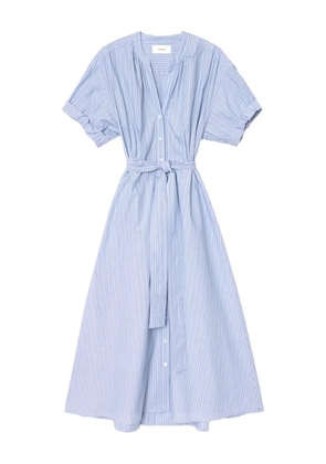Xirena belted striped midi dress - Blue