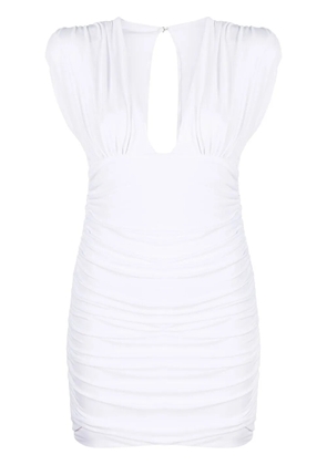 Philipp Plein Wrinkles sleeveless mini dress - White