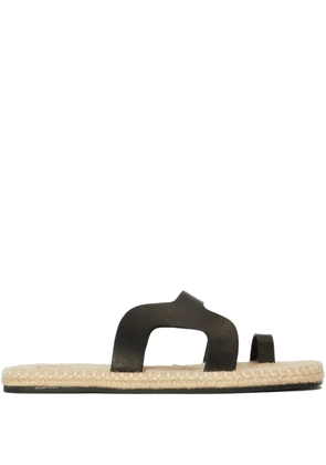 Osklen square-toe flat sandals - Black