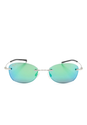 Maui Jim Aki Aki mirrored lenses oval-frame sunglasses - Silver