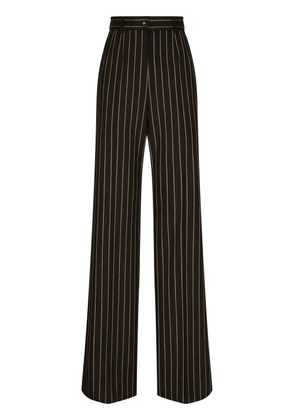 Dolce & Gabbana pinstriped wide-leg trousers - Black