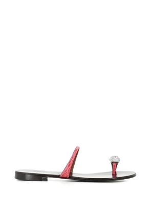 Giuseppe Zanotti crystal embellished leather sandals - Pink