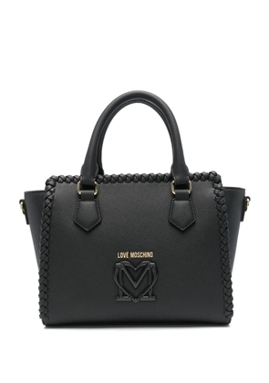 Love Moschino small braided tote bag - Black