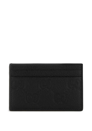 Gucci GG-debossed leather card holder - Black