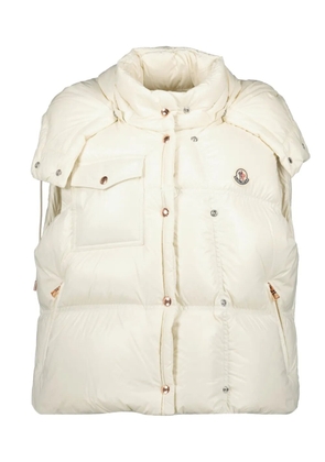 Moncler quilted hooded puffer gilet - White