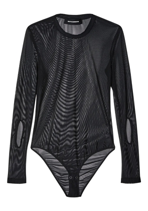 Melitta Baumeister semi-sheer long-sleeve bodysuit - Black