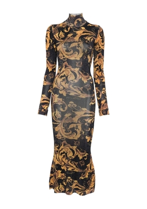 Versace Jeans Couture Barocco-print dress - Black