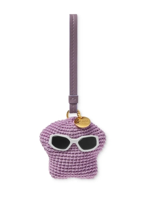 Versace Medusa Fluffy crochet bag charm - Purple