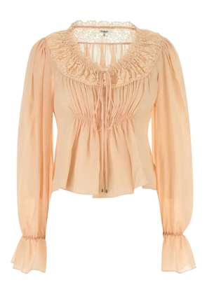 Chloé lace-trimmed blouse - Pink