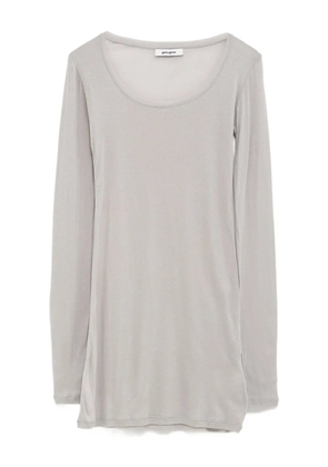 Gimaguas Bahmon scoop-neck long-sleeve mini dress - Grey