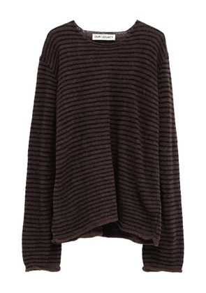 OUR LEGACY Rigid striped-pattern sweater - Brown