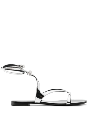 Alexandre Vauthier crystal-embellished flat sandals - Silver