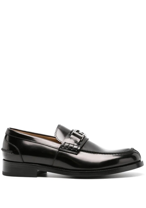 Versace Greca patent leather loafers - Black