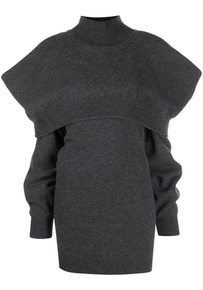 Alexander Wang knitted cold-shoulder mini dress - Grey