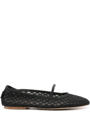 A.P.C. embroidered ballerina shoes - Black