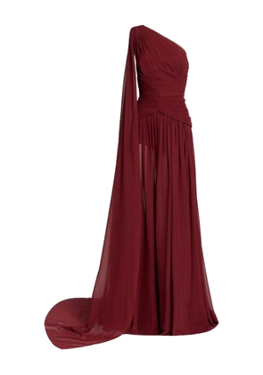 Elie Saab one-shoulder split maxi dress - Red