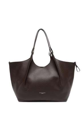 GIANNI CHIARINI Dua maxi-grain leather shoulder bag - Brown