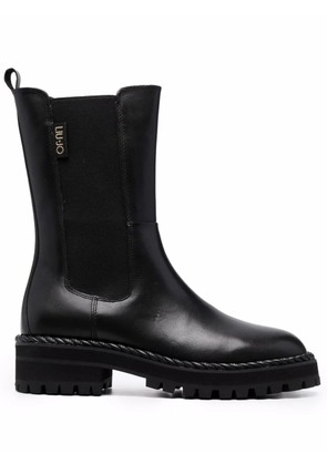 LIU JO logo-patch mid-length boots - Black