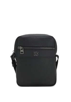 HUGO logo-plaque messenger bag - Black