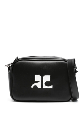 Courrèges Reedition leather shoulder bag - Black