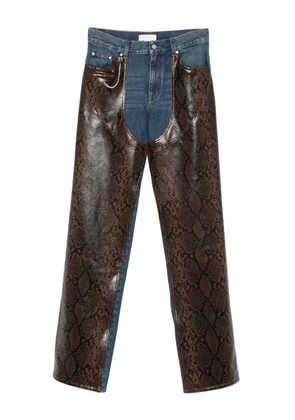 Stella McCartney snakeskin-panel jeans - Blue