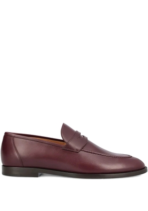 Loro Piana penny leather loafers - Red