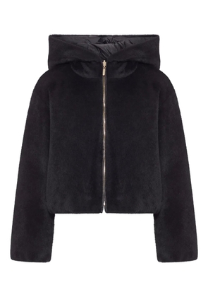 Max Mara hooded zip-up jacket - Black
