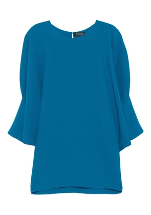 Gianluca Capannolo bell-sleeve wool mini dress - Blue