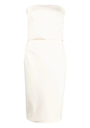 Max Mara strapless midi dress - White