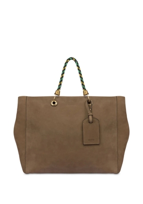 Moschino logo-debossed tote bag - Green