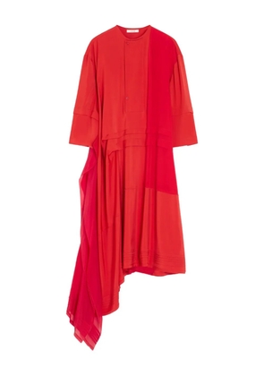 LEMAIRE asymmetric-hem midi dress - Red