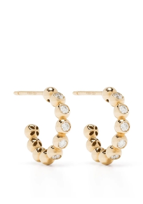 Pragnell 18kt yellow gold Bohemia diamond hoop earrings