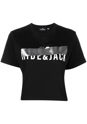 Hide&Jack logo-print detail T-shirt - Black