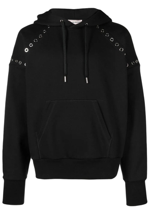 Alexander McQueen eyelet-embellished hoodie - Black