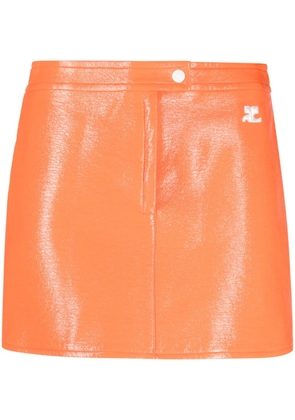 Courrèges Reedition Vinyl mini skirt - Orange