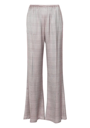 Forte Forte plaid-check flared trousers - Pink