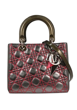 Christian Dior Pre-Owned 2011 medium Lady Dior Anselm Reyle tote bag - Grey