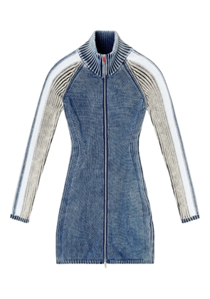 Diesel M-Estelle ribbed zip mini dress - Blue