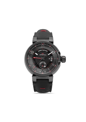 Louis Vuitton Pre-Owned 2017 pre-owned Tambour GMT 44mm - Black